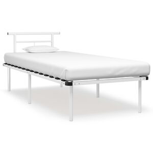 vidaXL Estructura de cama sin colch&oacute;n metal blanco 90x200 cm