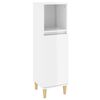 vidaXL Juego muebles de ba&ntilde;o 4 pzas madera contrachapada blanco brillo