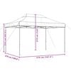 vidaXL Carpa de Fiesta Marr&oacute;n 279 x 410 x 315 cm Tela Oxford