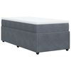 vidaXL Cama box spring con colch&oacute;n terciopelo gris oscuro 100x200 cm