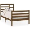 vidaXL Estructura cama sin colch&oacute;n madera maciza marr&oacute;n miel 90x190 cm