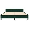 vidaXL Estructura cama sin colch&oacute;n terciopelo verde oscuro 140x190 cm