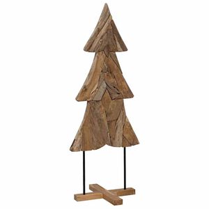 vidaXL Árbol de Navidad Marrón 150 cm Madera de teca maciza