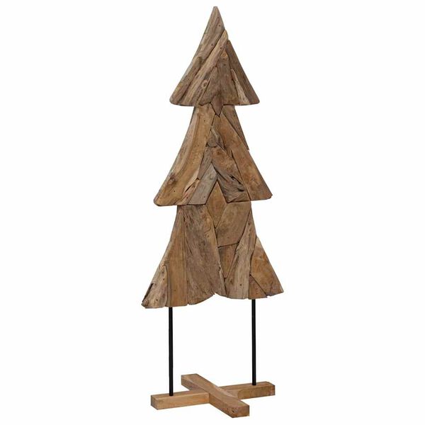 vidaXL &Aacute;rbol de Navidad Marr&oacute;n 151 cm Madera de teca maciza