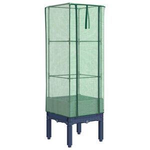 vidaXL Arriate con cubierta invernadero aspecto rat&aacute;n 40x40x140 cm