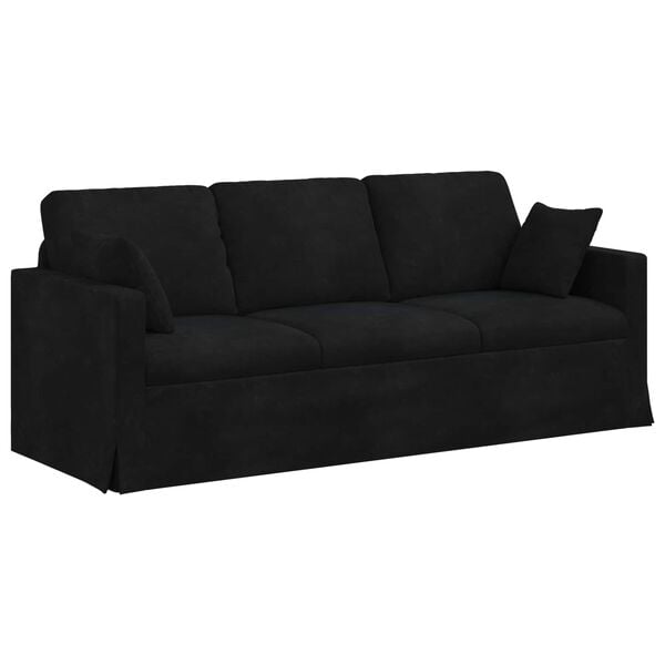 vidaXL Sof&aacute; Negro Dimensiones generales: 198 x 78 x 80 cm (An x P x A)