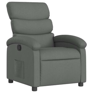 vidaXL Sill&oacute;n reclinable de tela gris oscuro