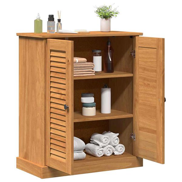 vidaXL Mueble de Cuarto de Ba&ntilde;o con estante VIGO Marr&oacute;n y Marr&oacute;n Miel
