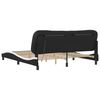 vidaXL Estructura de cama con LED sin colch&oacute;n Hvar negro blanco 180x200 cm