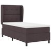 vidaXL Cama tipo Box Spring con colch&oacute;n Marr&oacute;n oscuro 90 x 190 cm tela