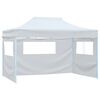 vidaXL Carpa plegable para celebraciones con 3 paredes blanco 291x413x315 cm
