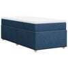 vidaXL Cama box spring con colch&oacute;n tela azul 100x200 cm