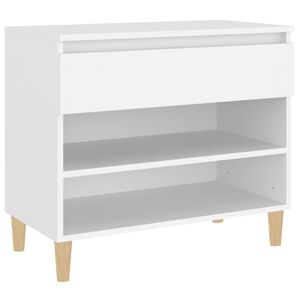 vidaXL Zapatero madera contrachapada blanco 70x36x60 cm