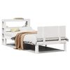 vidaXL Estructura de cama con cabecero sin colch&oacute;n blanco 90x200 cm