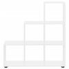 vidaXL Estanter&iacute;a forma de escalera madera contrachapada blanco brillo