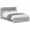 vidaXL Estructura de cama con almacenamiento y cabecero Sonoma gris