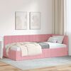 vidaXL Estructura de cama en esquina Rosa 100 cm x 200 cm Terciopelo