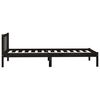 vidaXL Estructura de cama sin colch&oacute;n madera maciza negro 100x200 cm