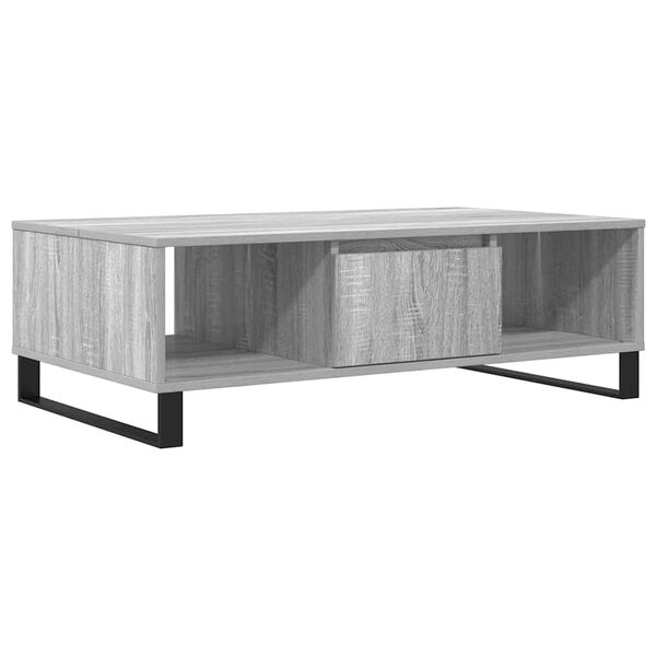 vidaXL Mesa de centro madera de ingenier&iacute;a gris Sonoma 104x60x35 cm