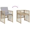 vidaXL Set comedor de jard&iacute;n 9 pzas con cojines rat&aacute;n sint&eacute;tico beige
