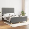 vidaXL Cama sin colch&oacute;n tela gris oscuro 140x190 cm