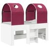 vidaXL Cama con T&uacute;nel 4 uds. Blanco y Rojo Madera de ingenier&iacute;a