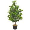 vidaXL Planta artificial &aacute;rbol de laurel con macetero 90 cm verde