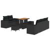 vidaXL Conjunto de sof&aacute;s de jard&iacute;n 8 pcs Negro rat&aacute;n sint&eacute;tico