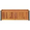 vidaXL Jardinera de madera maciza de acacia y acero 80x30x27,5 cm