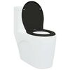 vidaXL Asiento de WC Negro 44,8 x 37,3 x 4,2 cm Duroplast