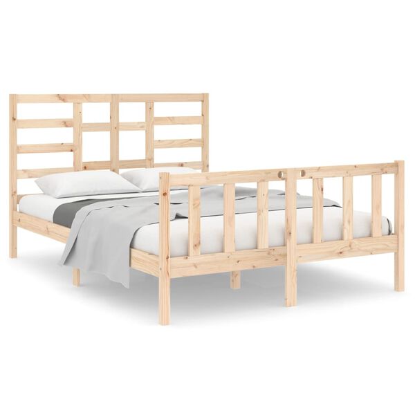 vidaXL Estructura de cama madera maciza 120x190 cm