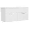 vidaXL Mueble con lavabo madera de ingenier&iacute;a blanco