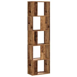 vidaXL Librer&iacute;a de 5 niveles madera color envejecido 45x23,5x162,5 cm
