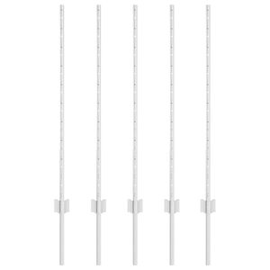 vidaXL Poste de cerca empotrado 5 uds. Plateado 140 cm