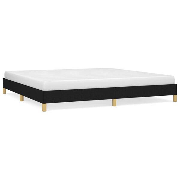 vidaXL Cama sin colchón tela negro 200x200 cm