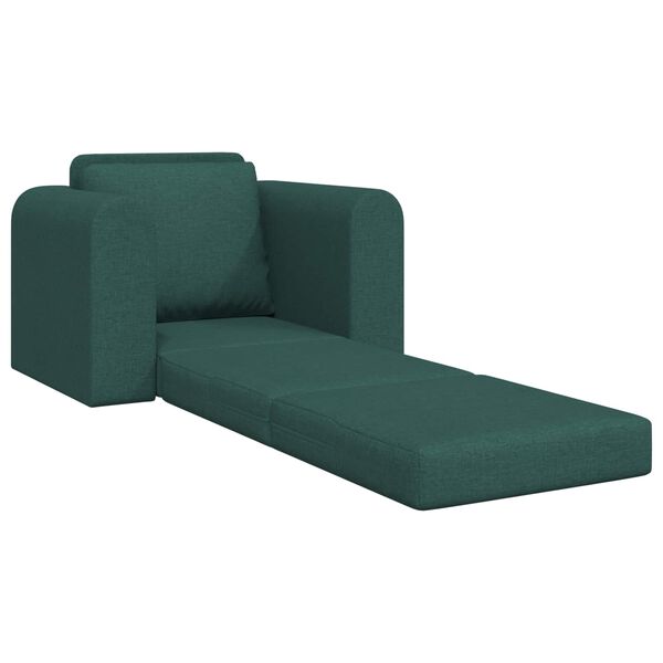 vidaXL Sof&aacute; cama Verde oscuro 98 x 71 x 83 cm tela