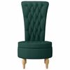 vidaXL Silla de estilo zueco Verde oscuro 56,5 x 70 x 110 cm tela