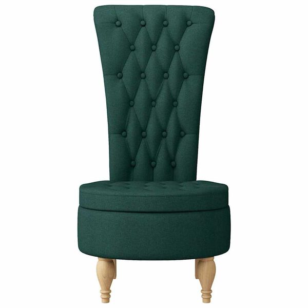 vidaXL Silla de estilo zueco Verde oscuro 56,5 x 70 x 110 cm tela