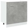 vidaXL Mueble bajo fregadero Lyon gris hormig&oacute;n 80x46x81,5 cm
