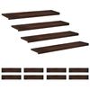 vidaXL Alfombras para escalones 12 uds. 120 x 25 x 2 cm Marr&oacute;n Oscuro