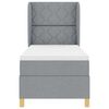 vidaXL Cama con Somier y Colch&oacute;n Gris Oscuro 90x190 cm de Tela tela