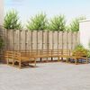 vidaXL Conjunto de sof&aacute;s de exterior 9 pcs Natural