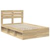 vidaXL Estructura de cama Sonoma 120 x 190 cm Madera de pino macizo