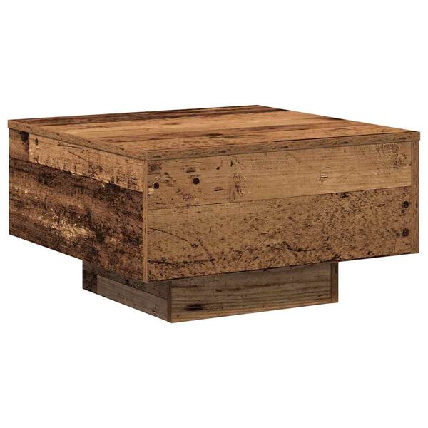 vidaXL Mesa de Café Madera envejecida 55 x 55 x 31 cm