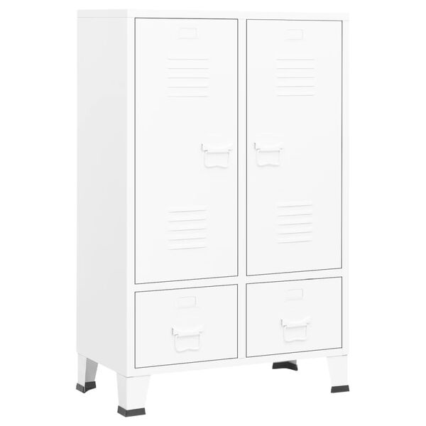vidaXL Armario industrial acero blanco 67x35x107 cm