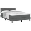 vidaXL Cama tipo Box Spring con colch&oacute;n Gris oscuro 140 x 200 cm tela