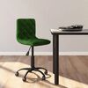 vidaXL Silla de comedor giratoria de terciopelo verde oscuro