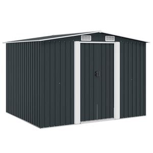 vidaXL Caseta de jard&iacute;n de acero gris antracita 257x205x178 cm