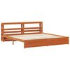 vidaXL Estructura de cama con cabecera Marr&oacute;n cera 180 x 200 cm