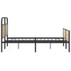 vidaXL Estructura de cama sin colch&oacute;n metal roble ahumado 160x200 cm